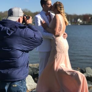 Light Pink/ Peach Prom Dress ✨✨✨